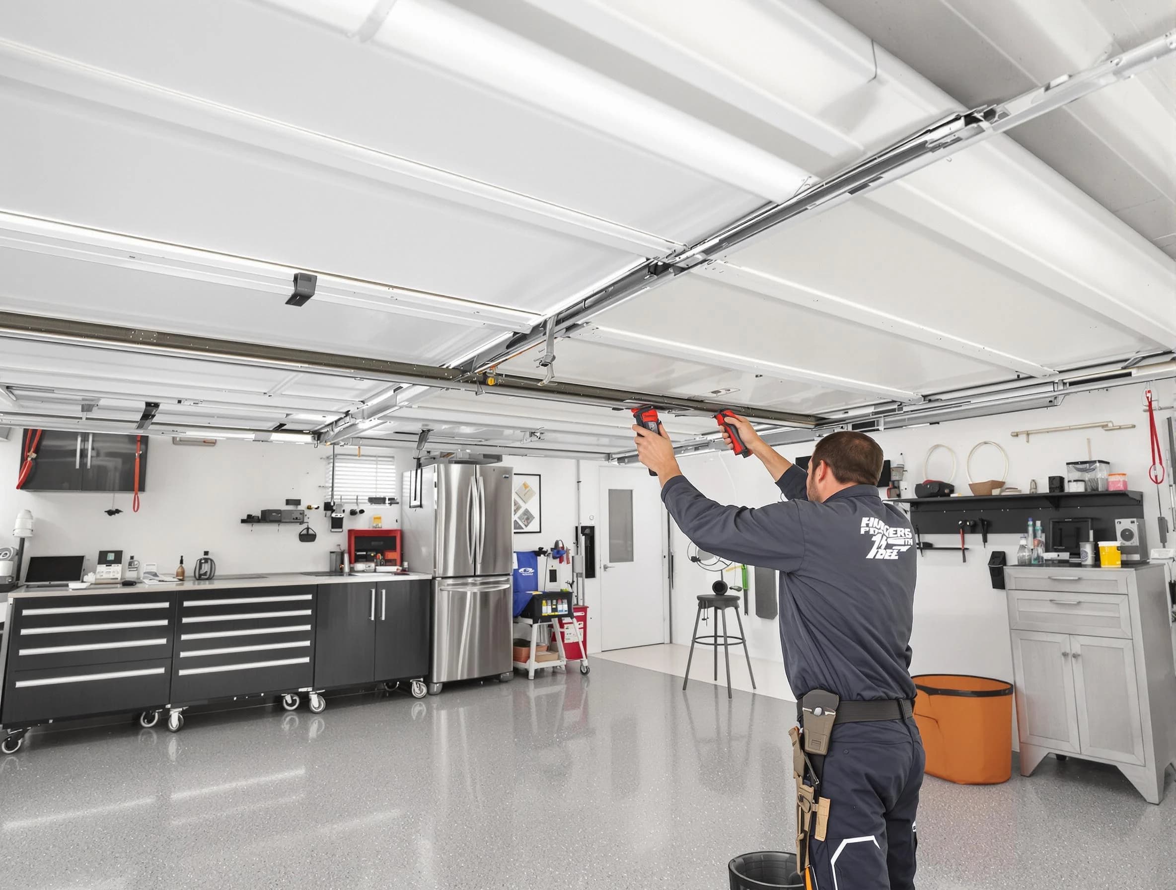 Overhead garage door repair service by Cambridge Garage Door Repair in Cambridge