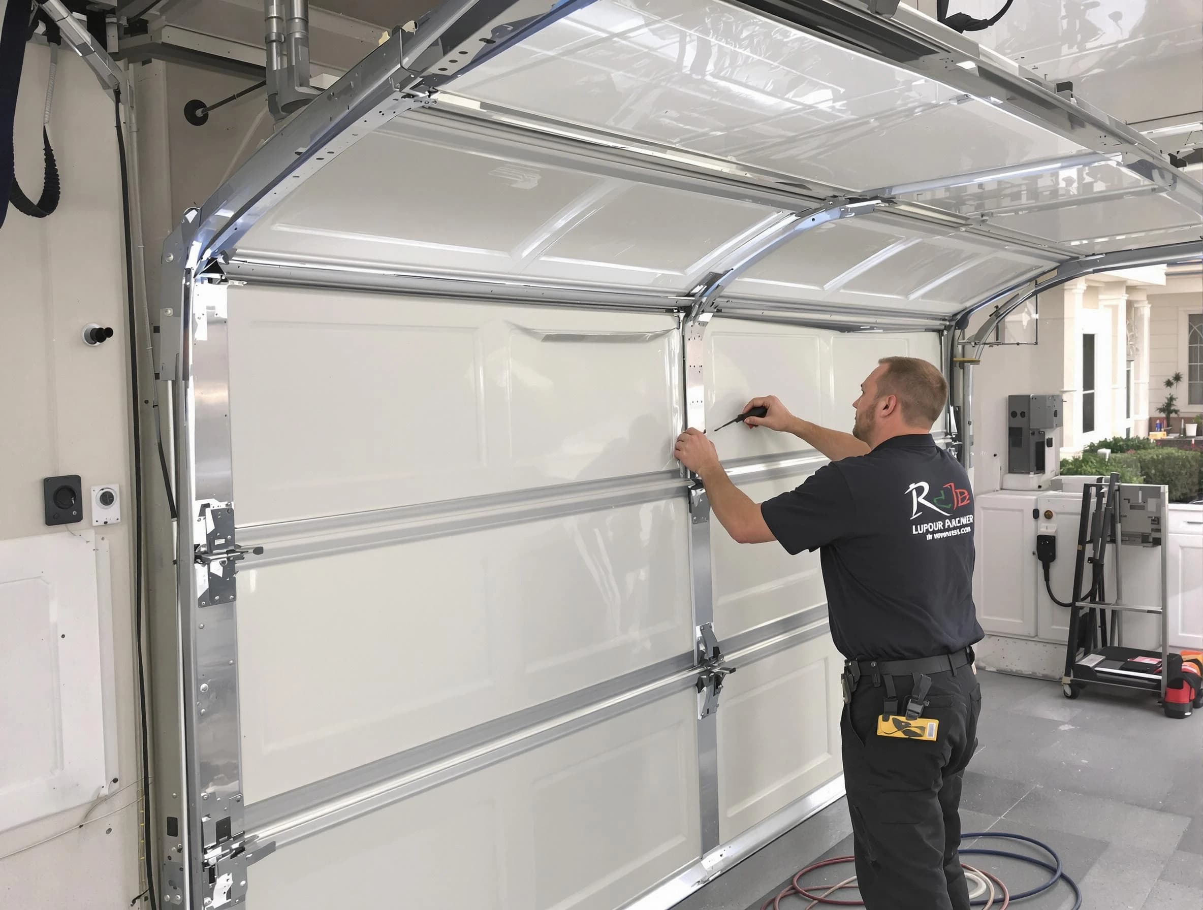 Cambridge Garage Door Repair professional performing panel repair in Cambridge