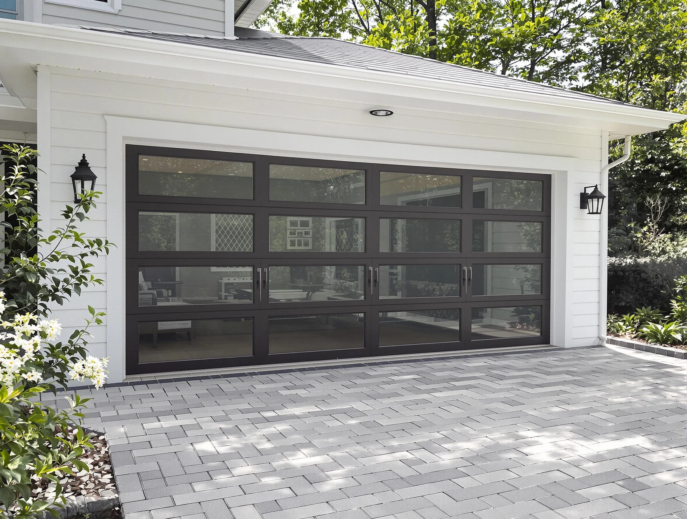Cambridge Garage Door Repair design specialist presenting custom garage door options to Cambridge homeowner