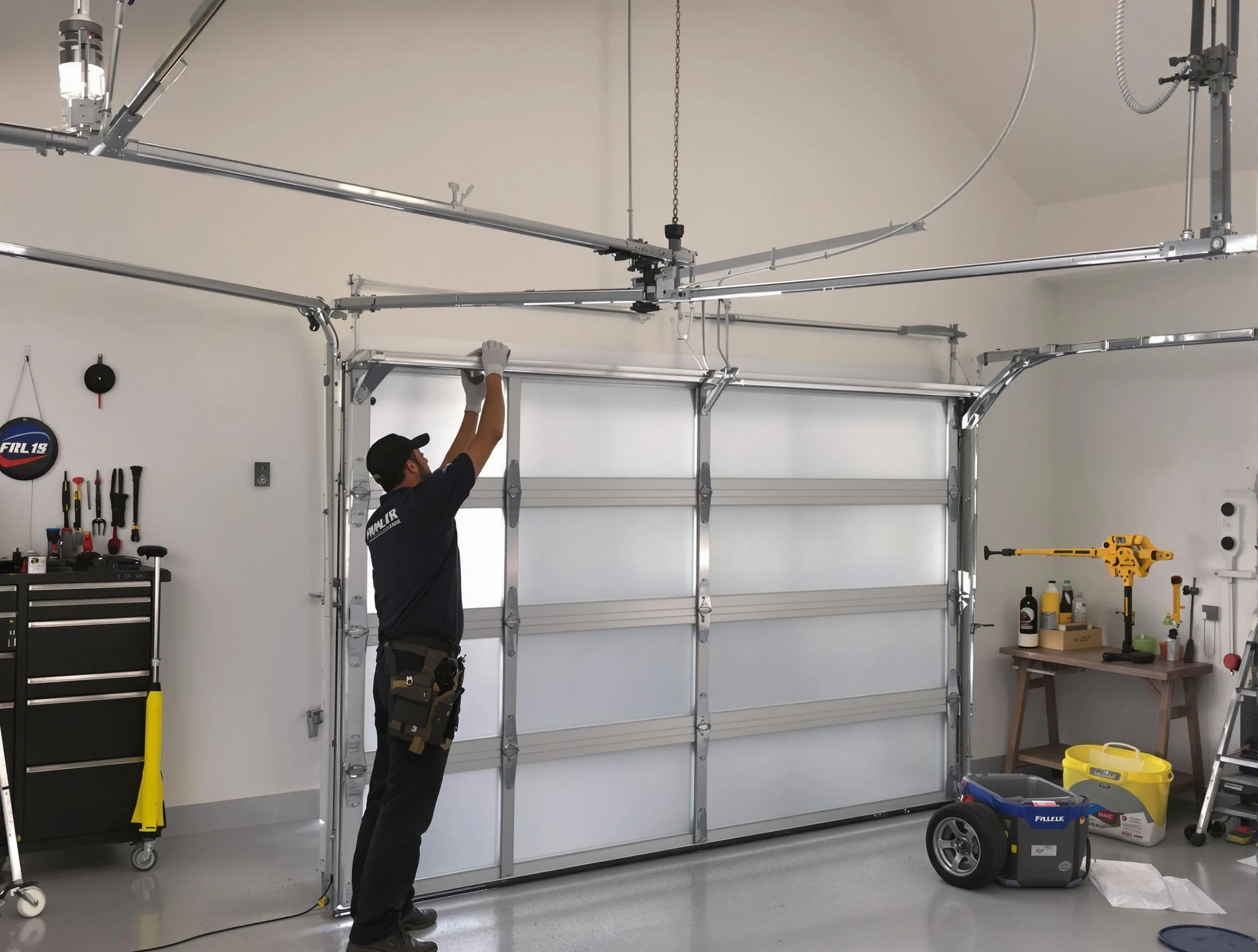 Cambridge Garage Door Repair certified team performing precision garage door installation in Cambridge