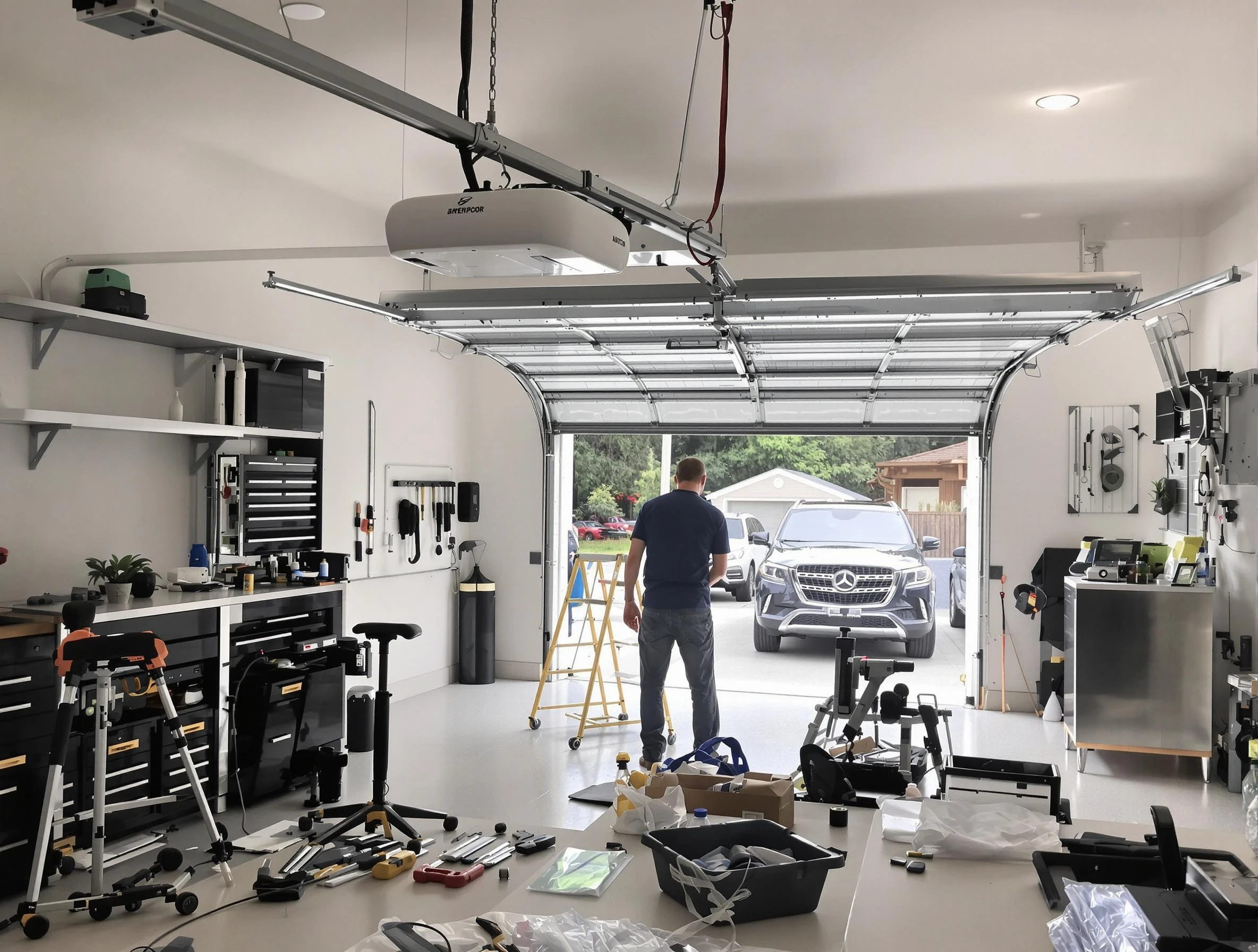 Garage door opener installation by Cambridge Garage Door Repair in Cambridge