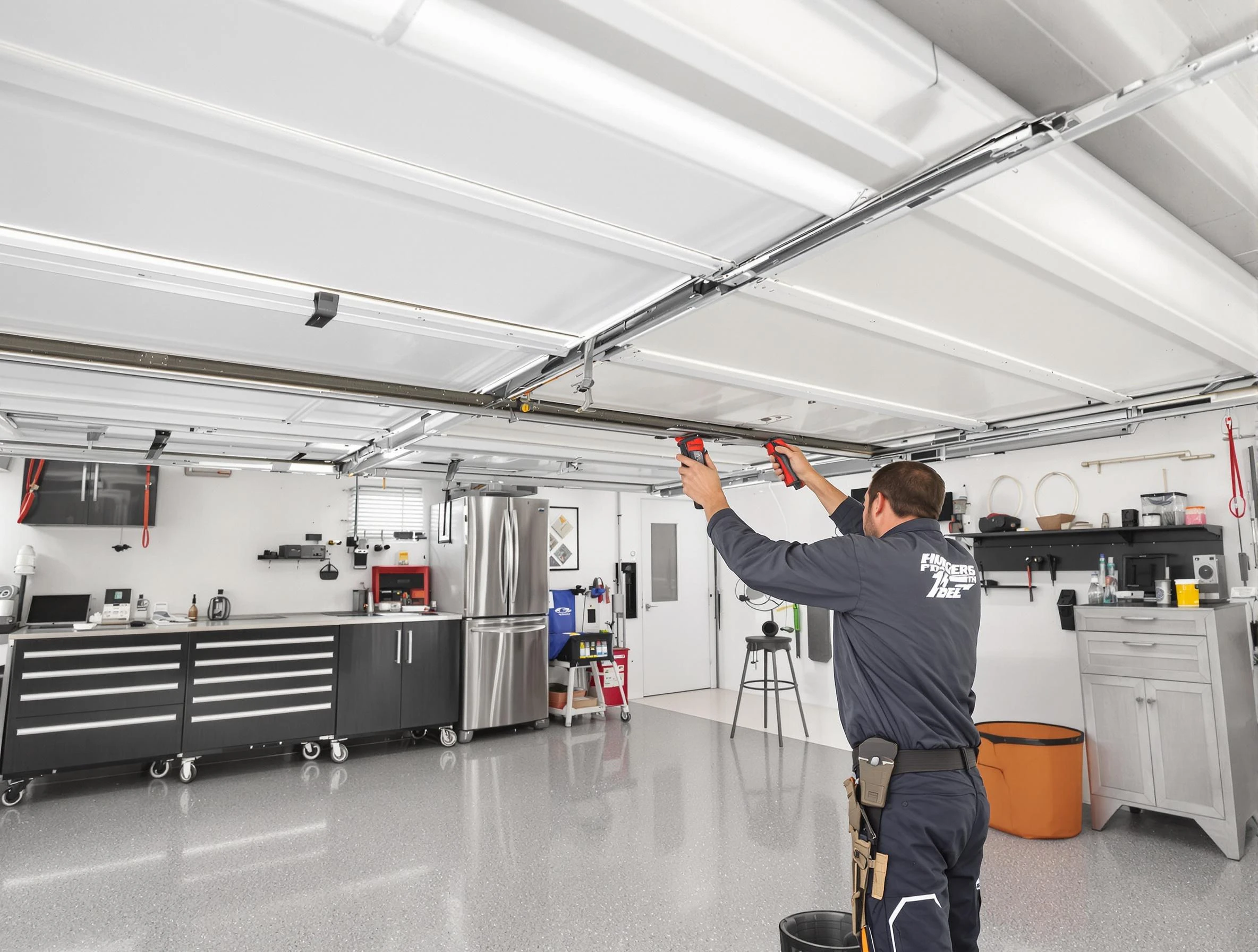 Overhead garage door repair service by Cambridge Garage Door Repair in Cambridge